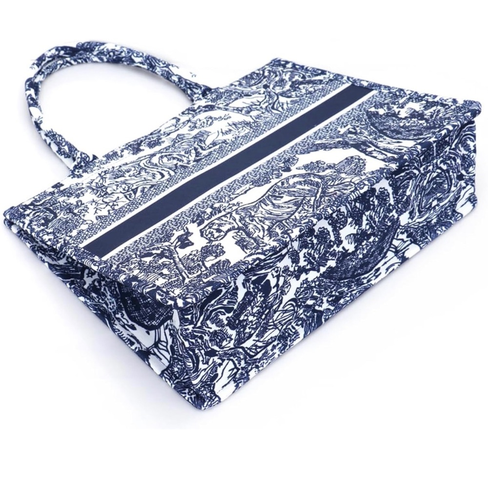 Tote Bag Cotton Linen Handbag Large Jacquard Retro Exquisite